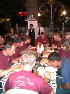 Ons laatste avondmaal in restaurant Ying en Yang in Kathmandu.