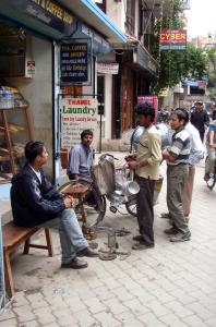 Nog een laatste keer rondslenteren door de straatjes van Thamel, Kathmandu.